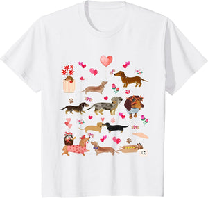Cute Dachshund Valentine Heart Lover Doxie in Dog Dress