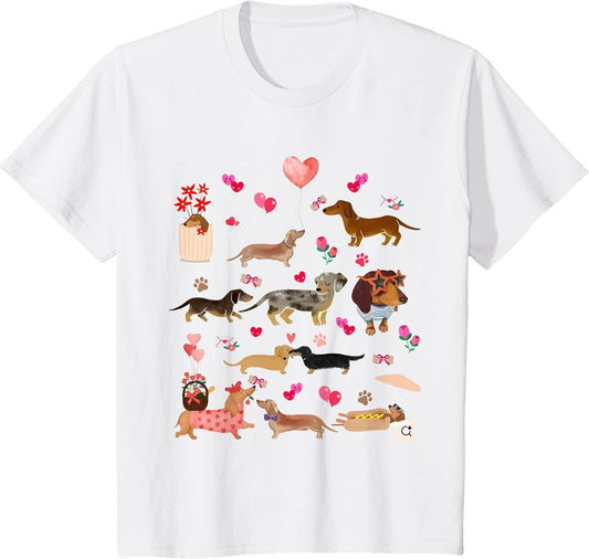 Cute Dachshund Valentine Heart Lover Doxie in Dog Dress