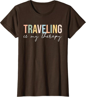 Traveling is My Therapy Cool Travel Vacation Adventure Lover