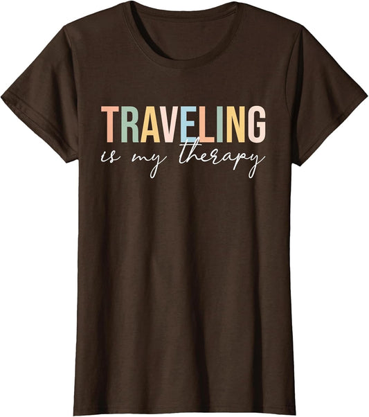 Traveling is My Therapy Cool Travel Vacation Adventure Lover