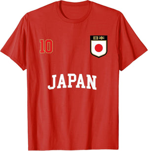 Japan Soccer Team Shirt 10 Retro Japanese Flag Shirt Nihon