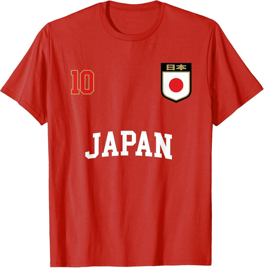 Japan Soccer Team Shirt 10 Retro Japanese Flag Shirt Nihon