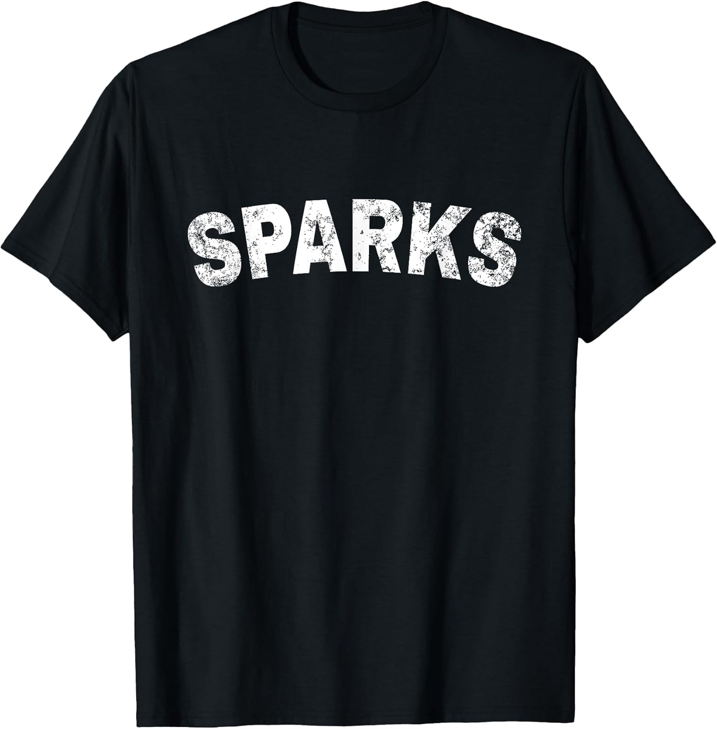Vintage Sparks White Text Apparel