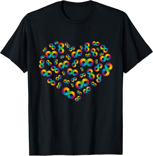 Autism Awareness Heart Acceptance Rainbow Infinity Symbol