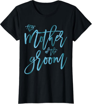 Bridal Party Shirts Teal Mother of The Groom Cute
