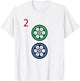 Chinese Mah Jong Dots Pinzu Two Tile Mahjong Costume