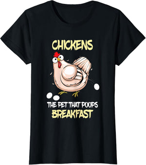 Funny Farmer Farming Chickens The pet That Poops Breakfast