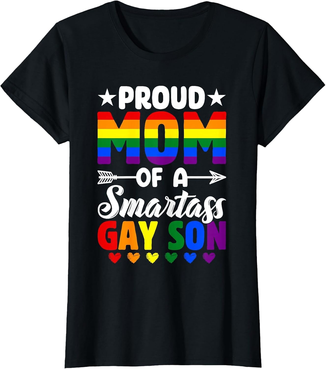 Proud Mom of A Smartass Gay Son LGBTQ Pride Flag Mothers Day