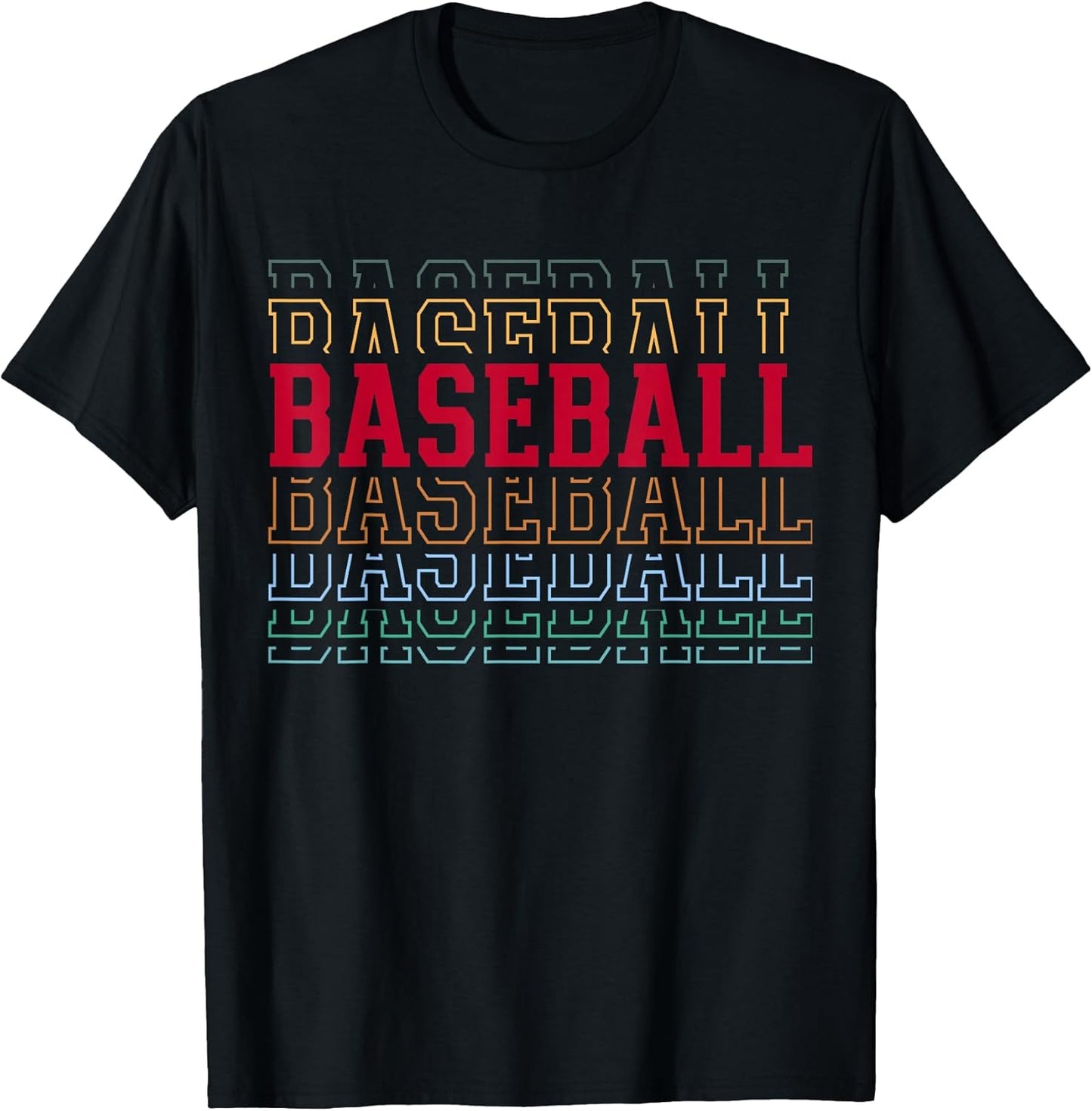 Baseball Funny Layered Text Team Player Coach Youth