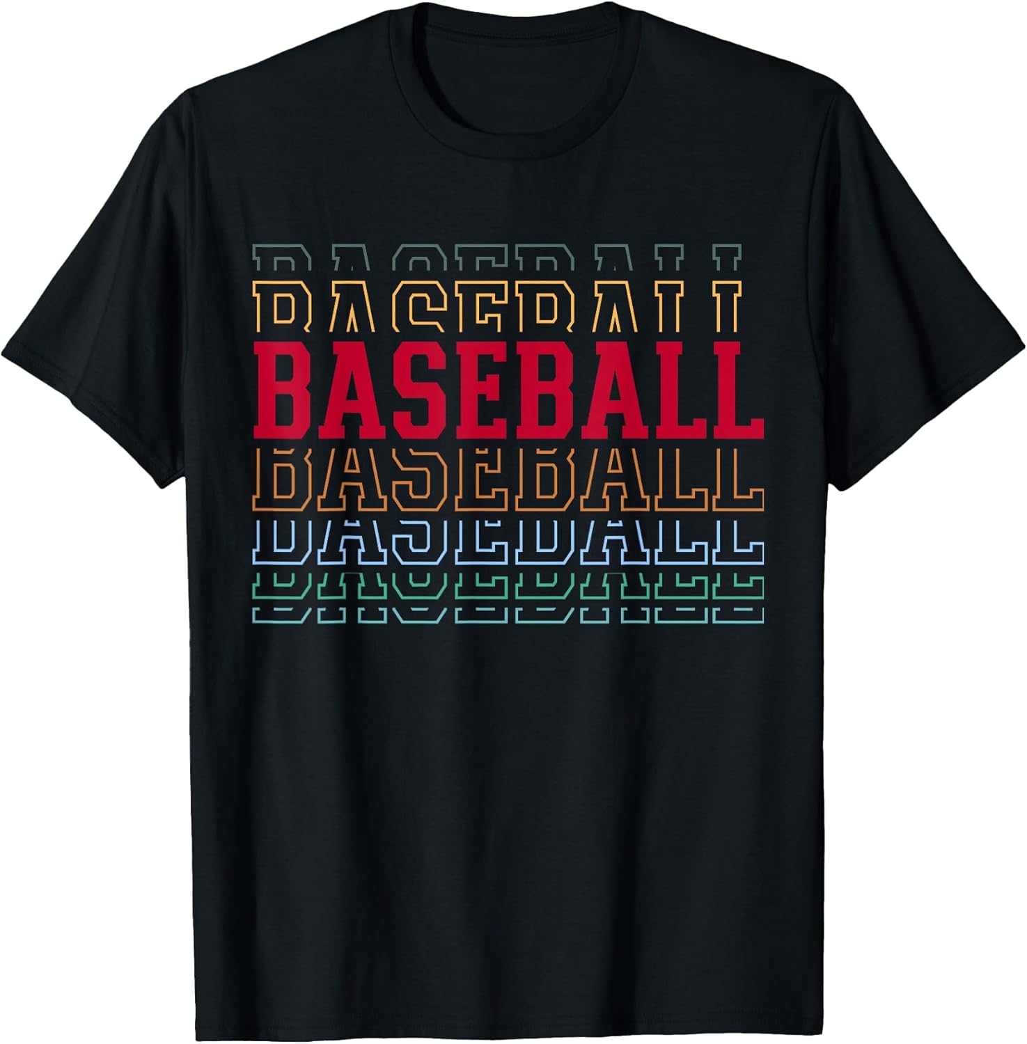 Baseball Funny Layered Text Team Player Coach Youth