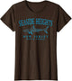 Seaside Heights New Jersey Shark Retro Arched Cyan Letters