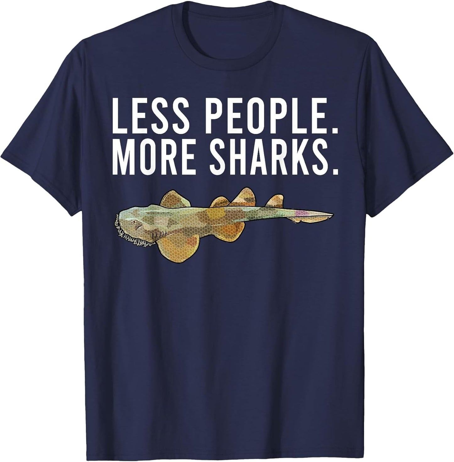 Less People More Sharks Tasselled Wobbegong Funny Introvert