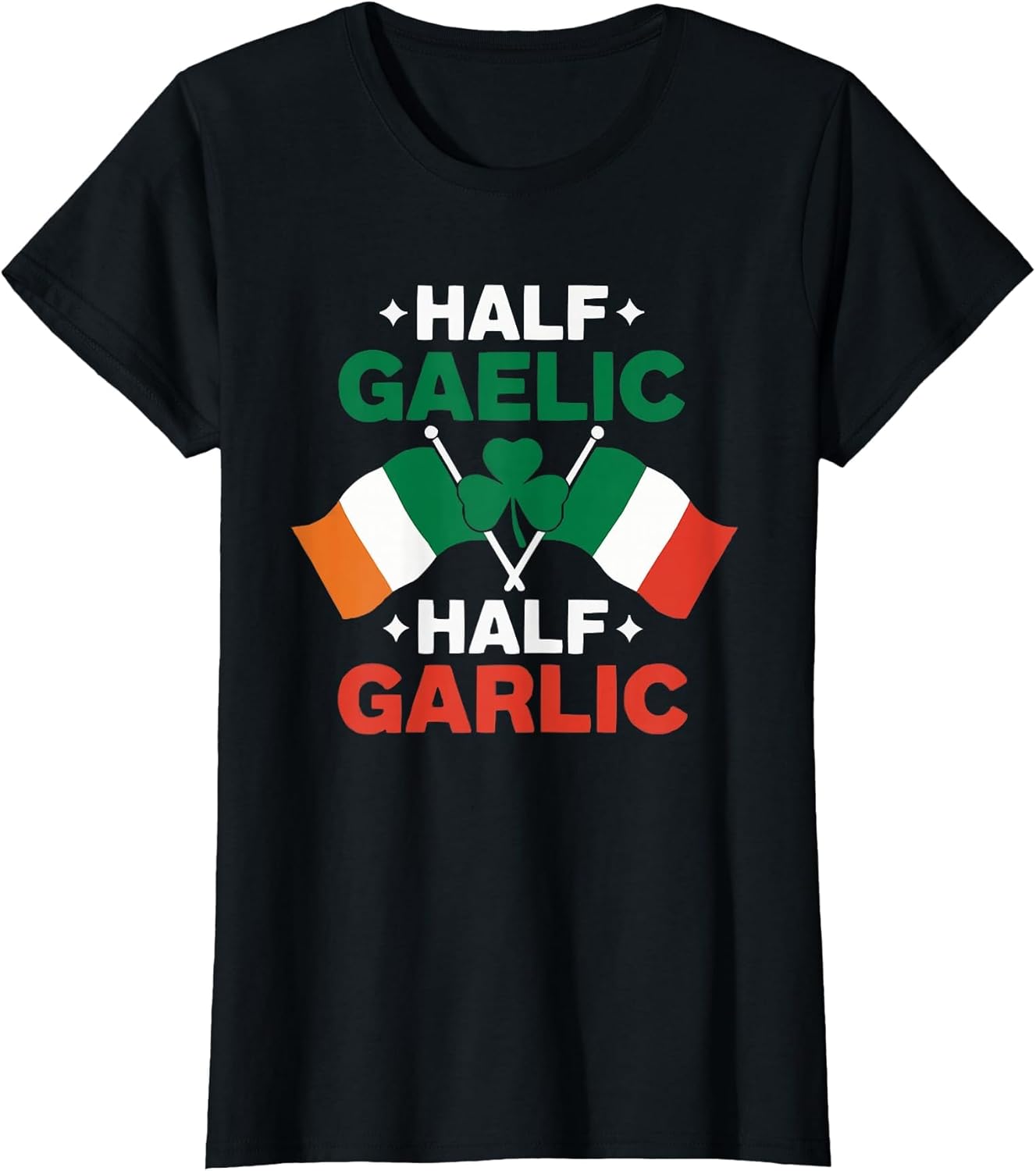 Half Gaelic Half Garlic Irish Italian Flag Ireland Italy