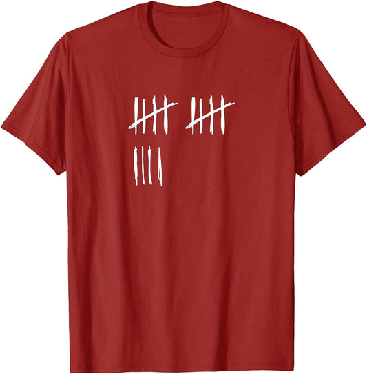 14 Years Done 14th Birthday Old Funny Tally Marks Counting