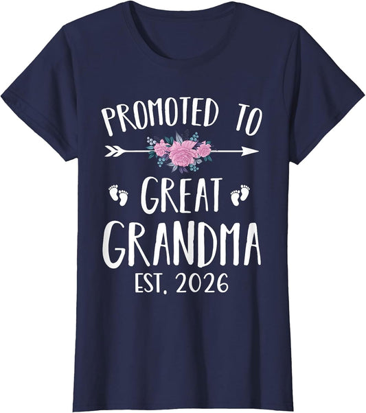 Promoted to Great Grandma Est 2026 New Great Grandmother