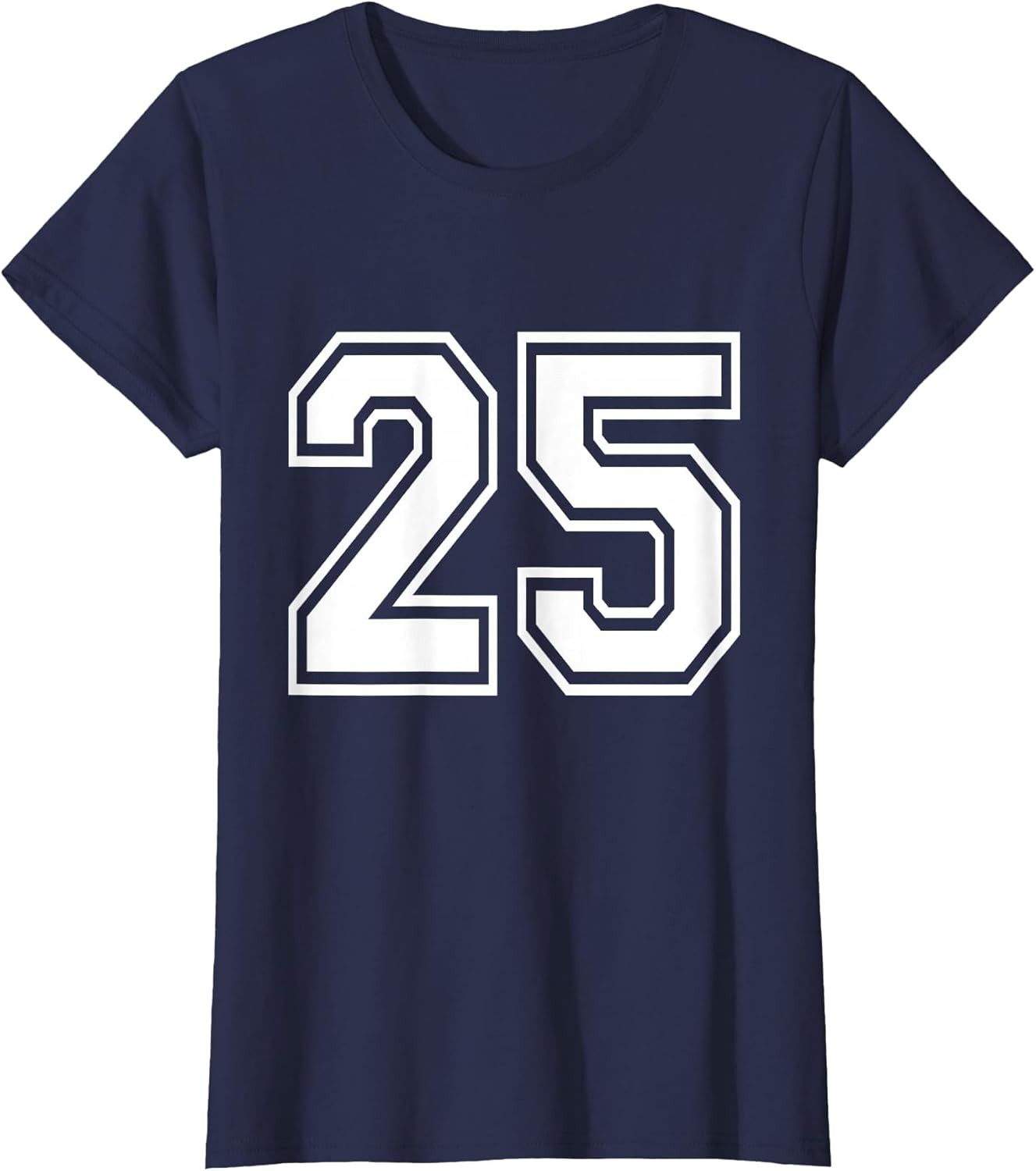 Number 25 Varsity Sports Team Jersey 25th Birthday 25 Years