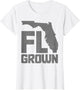 Florida FL Grown State Map Pride Vintage