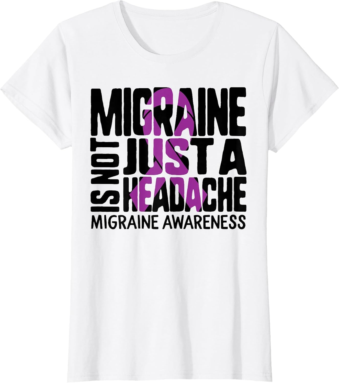 Migraine Awareness Not Just A Headache Purple Ribbon Warrior