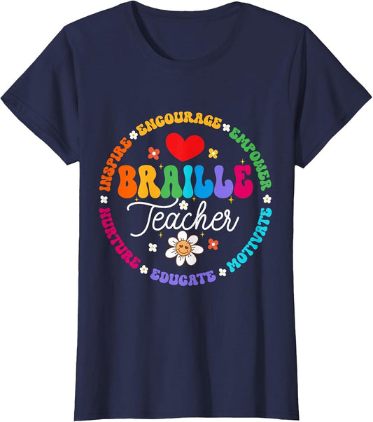Braille Teacher Instructor Language Appreciation Back School