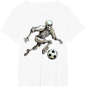 Soccer Skeleton Playing Soccer Halloween Skull Lover
