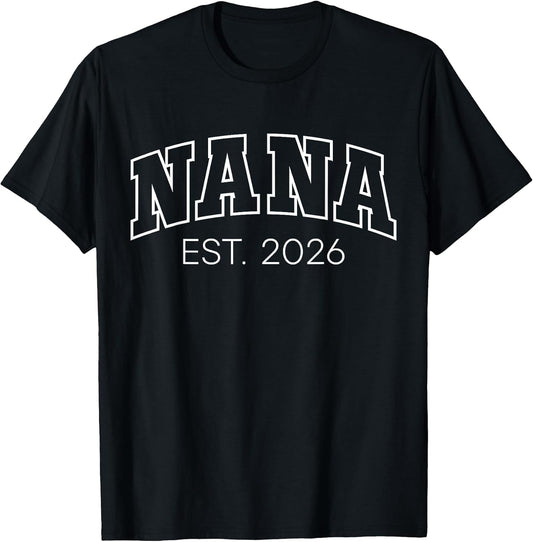 Promoted to Nana Est 2026 Lettering First Time Grandma to Be