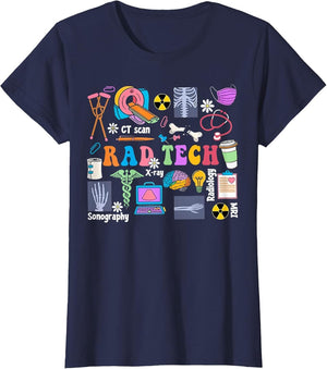 Cute Rad Tech Retro Groovy Radiology Technician X-Ray Tech