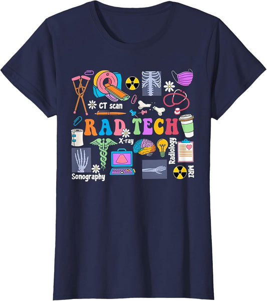 Cute Rad Tech Retro Groovy Radiology Technician X-Ray Tech