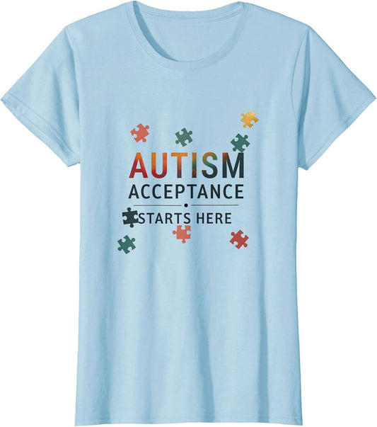 Autism Acceptance Starts Here Awareness Design