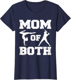 Mom of Both Funny Baseball Gymnastics Mom