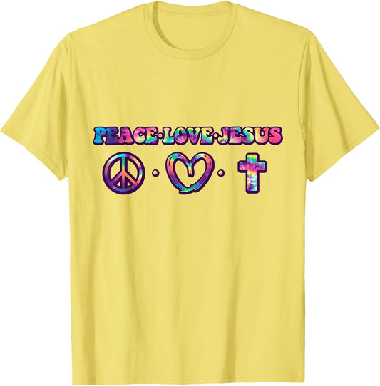 Peace Symbol Love and Jesus Believe