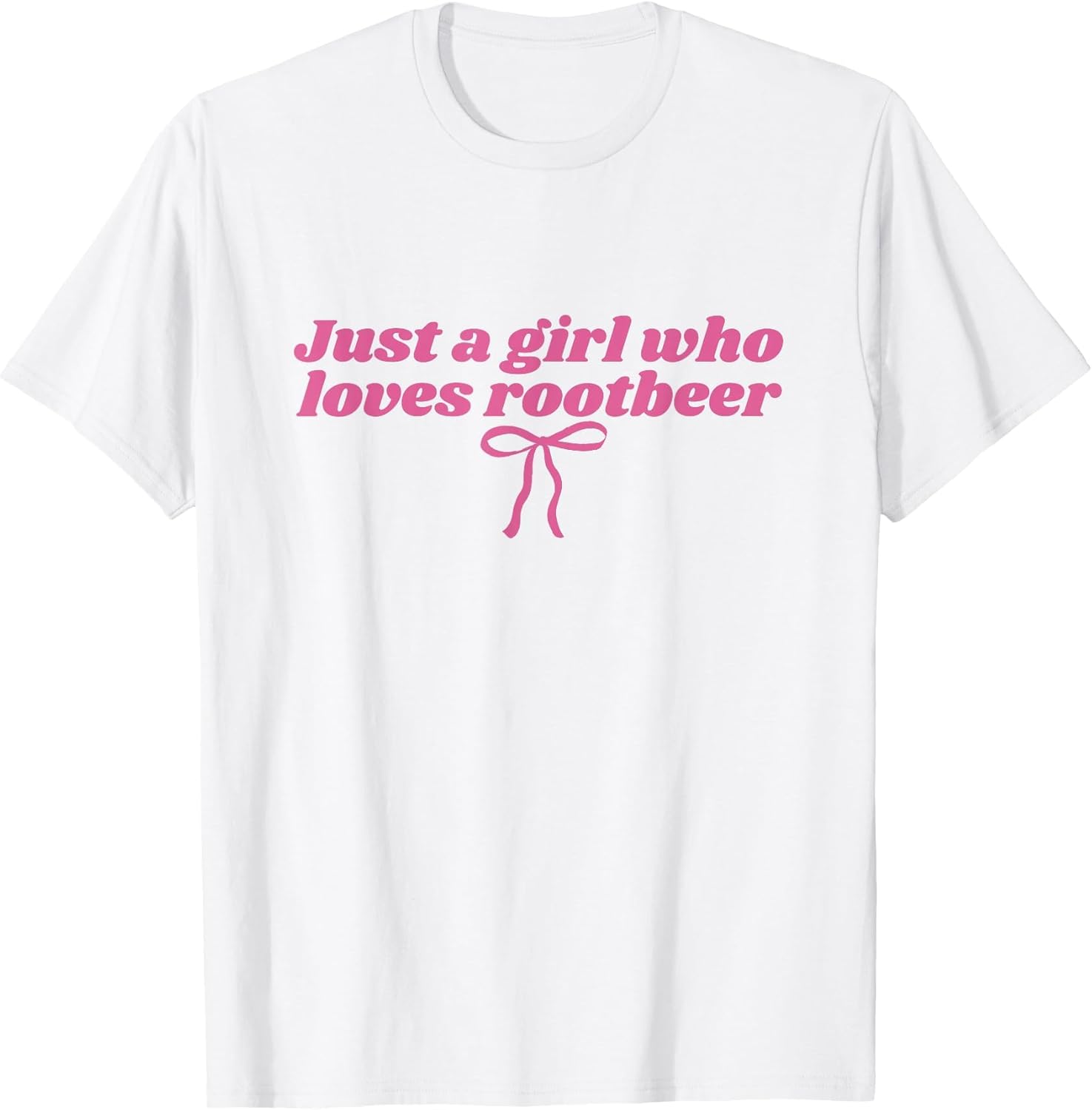 Just a Girl who Loves Rootbeer Pink Coquette Bow