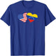 USA Venezuela Flag Hearts T Shirt Venezuelan American Love