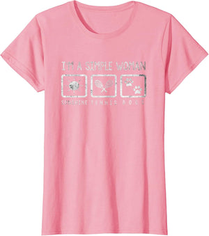 Sports Lover I'm A Simple Woman Sunshine Tennis Dogs