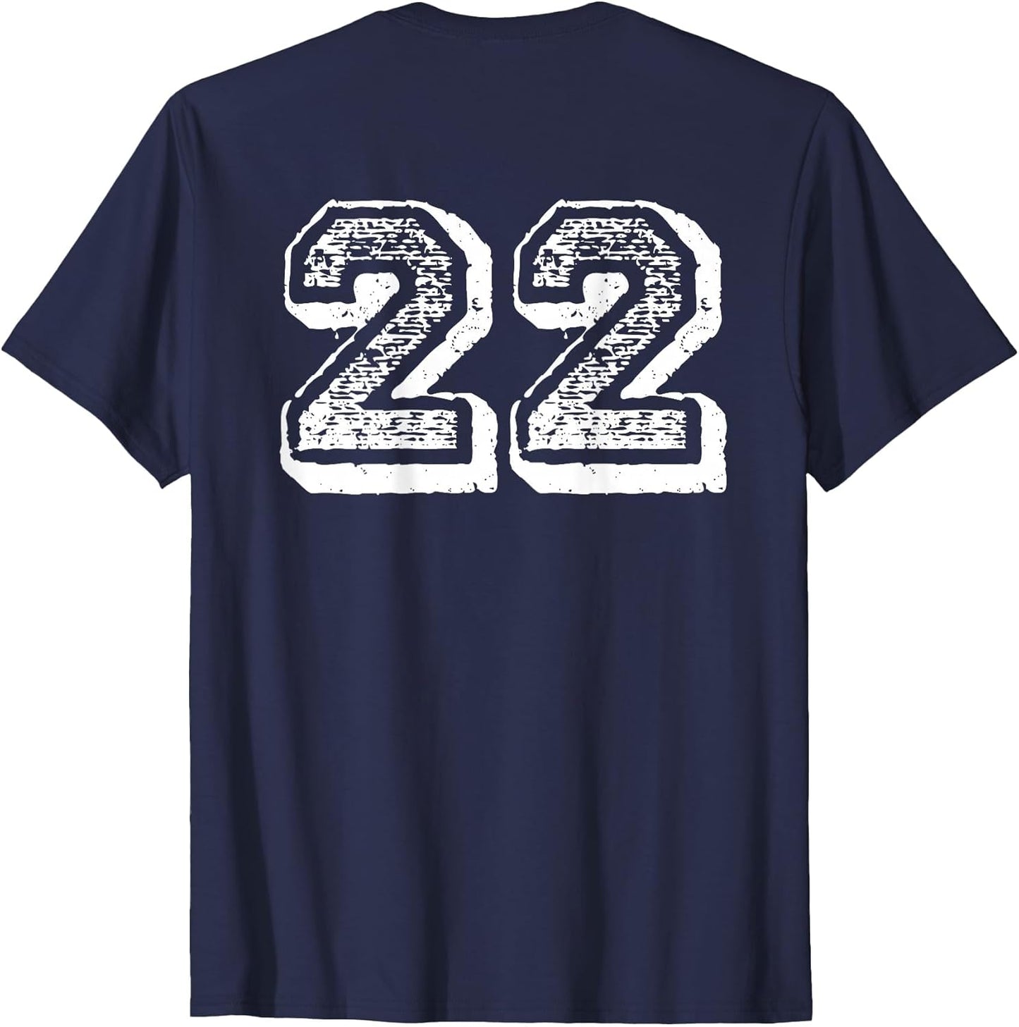 Number 22 Sports Jersey Player #22 Fan Back Print Vintage