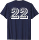 Number 22 Sports Jersey Player #22 Fan Back Print Vintage