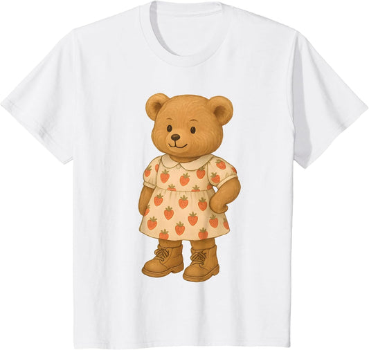 Cottagecore Strawberry Teddy Bear Vintage Nature Forestcore