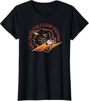 Eat Lightning & Crap Thunder - Motivational Cat Eating Bolt
