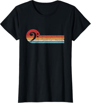 Bassist Bass Guitar Musician Retro Bass Clef