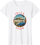 Ibiza Spain Retro Distressed Circle