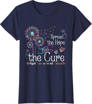 Fight Cancer in All and Everyday Colors Ribbons Flower Heart
