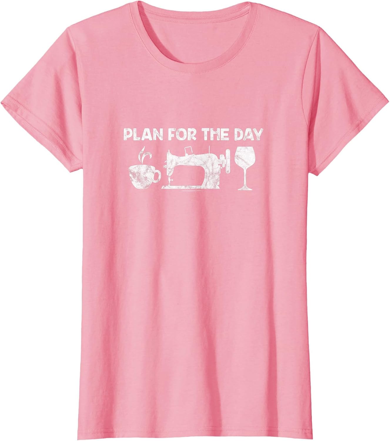 Plan for Today Coffee Sewing Machine Wine Distressed