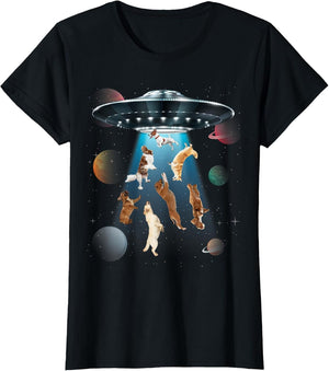 Funny Dogs in Space Aliens UFO Abduction Planets Galaxy