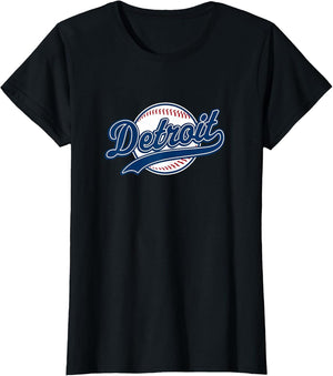 Detroit Vintage Baseball Throwback Retro Design