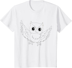 Cute owl to Paint & Color for Kids