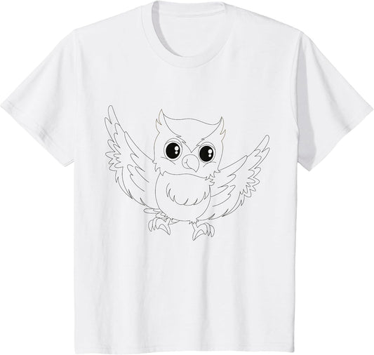 Cute owl to Paint & Color for Kids
