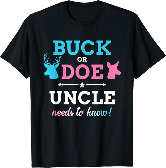 Gender Reveal Buck or doe Uncle Matching Baby Party