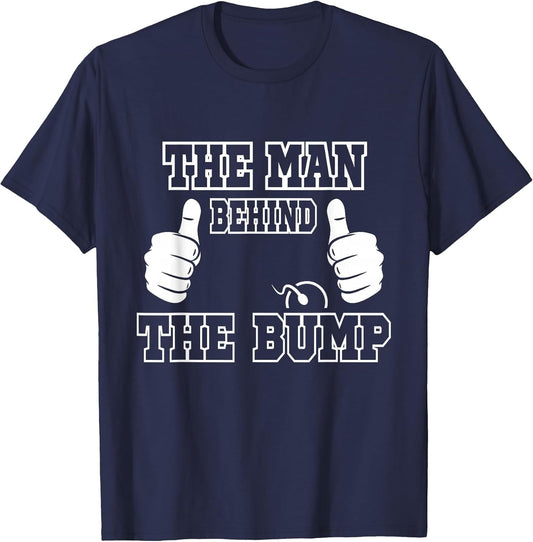 The Man Behind The Bump Baby Shower Shirts for Mom and Dad