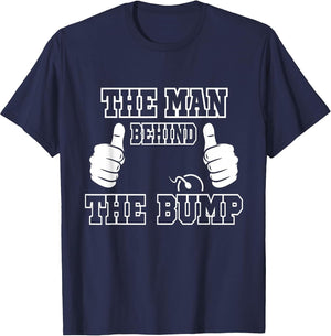 The Man Behind The Bump Baby Shower Shirts for Mom and Dad