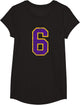Purple Gold Number 6 Jersey Player Uniform #6 Grunge