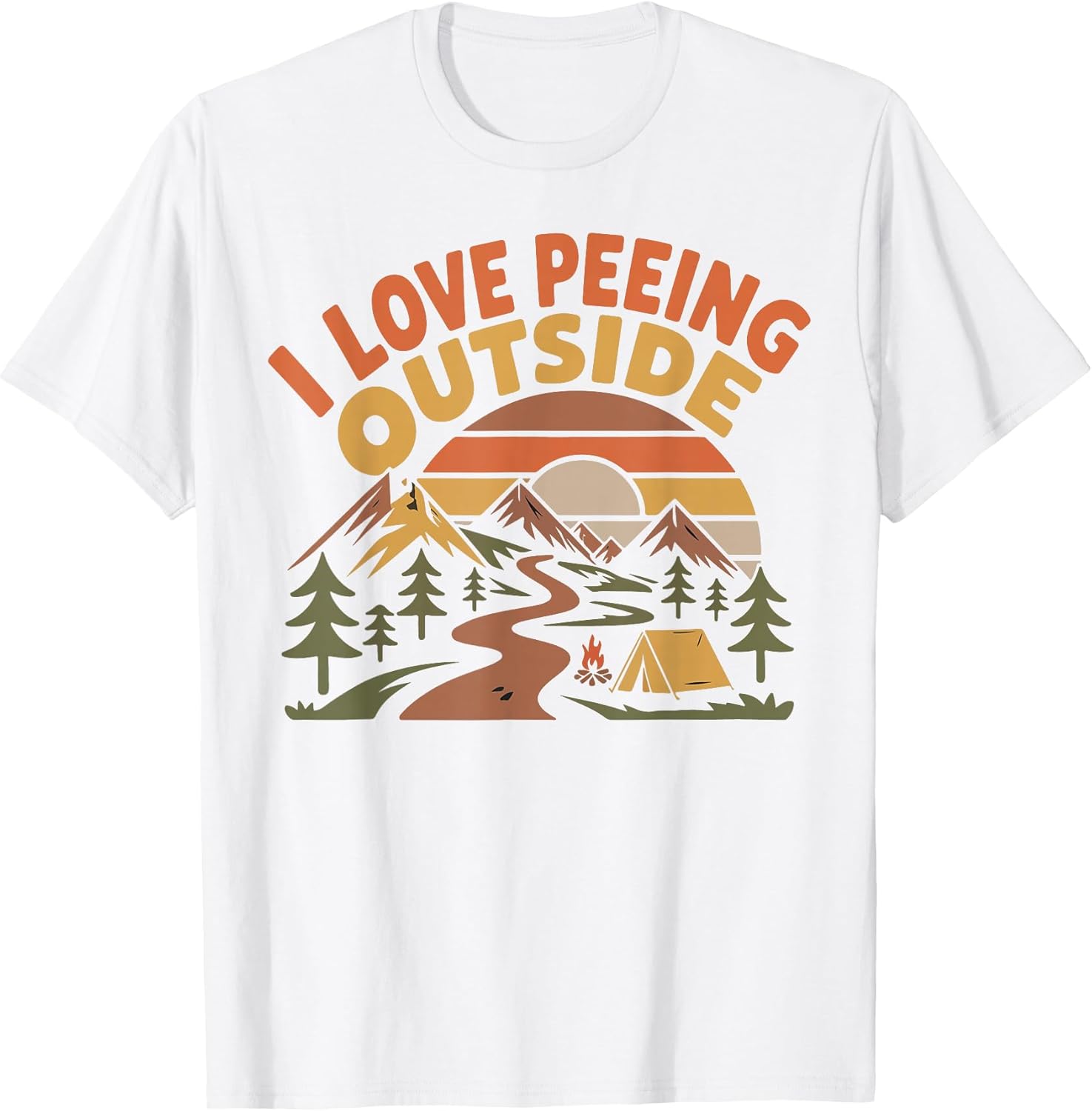 Hiker Hiking Retro Vintage I Love Peeing Outside